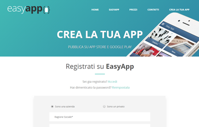 La soluzione per creare in autonomia la tua App - EasyApp