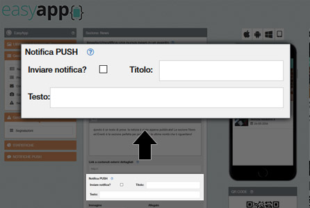 Inviare notifiche push illimitate - EasyApp